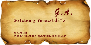 Goldberg Anasztáz névjegykártya